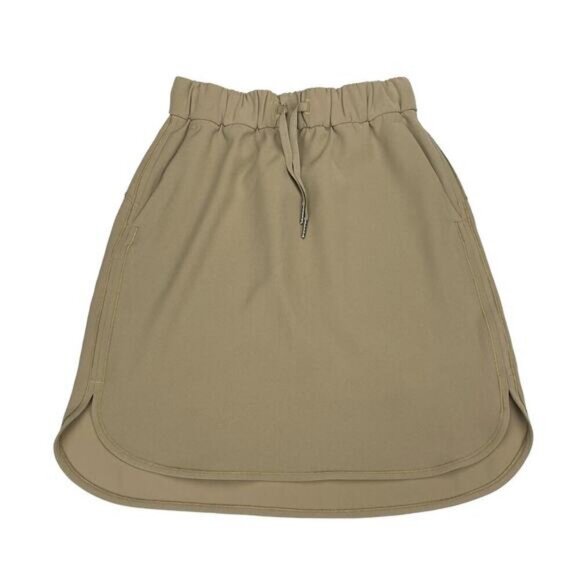 Lululemon On the Fly Woven Drawcord Skirt Size 4 Frontier Tan - Picture 5 of 10